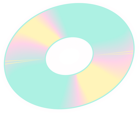 90s Aesthetic Clean Detailed Objects Cd Disk